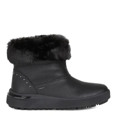 Black Leather Dalyla Ankle Boot