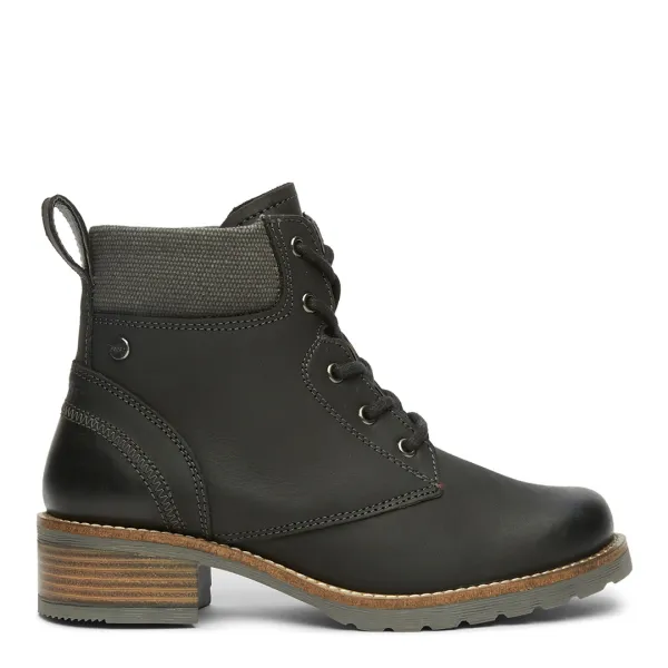 Black Leather Withy Ankle Boots - Black