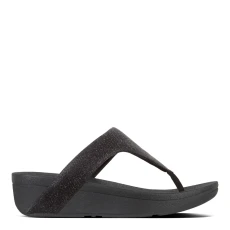 Black Lottie Glitzy Toe Post Sandals