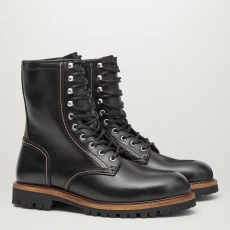 Black Marshall Lace Up Boots