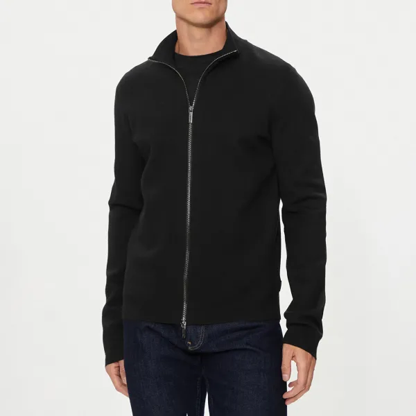 Black Milano Stitch Cotton Jacket - Black