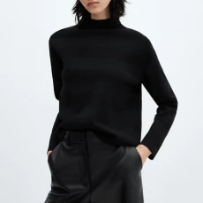 Black Mock Neck Sweater