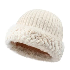 Black of Friday 2023 Pink White Cowboy Hat Fur Lined Bobble Hat Extra Large Womens Winter Hats Christmas Beanie Hats Adult Hat with Bright Light Deal of The Day Prime Today Special Deals