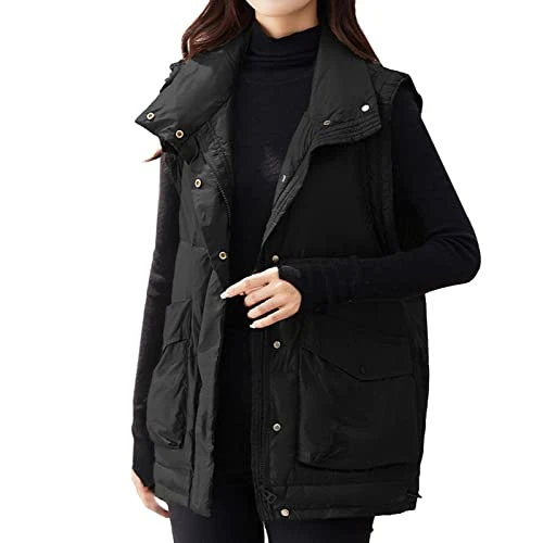 Black of Friday 2024 Puffer Gilet Women Uk Women'S Outdoor Fleece Jackets Women Long Coat Winter Womens Winter Coats Size 16 Prime Big Deal Days October 10-11 Open Box Deals