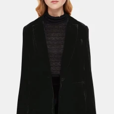 Black Olivia Velvet Blazer