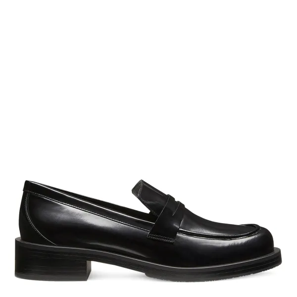 Black Palmer Bold Leather Loafers