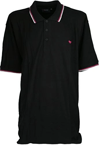 Black + Pink/White Polo Top Shirt 2XL P034