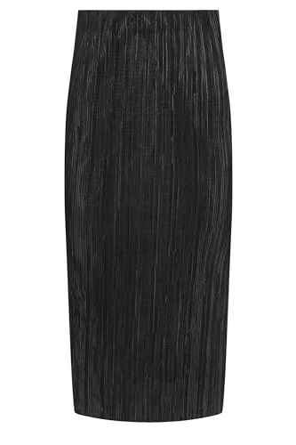 Black Plisse Midaxi Skirt Petite