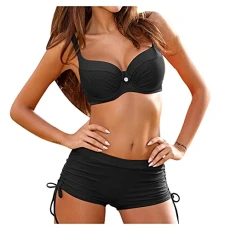 Black Plus Size Bikini Sets for Women UK Size 20/22 Quick Dry Women's Bikini Sets Breathable Hight Cut Women Vintage Underwire Swimsuit Two Pieces Halter Ruched Bikini January Sales Deals Activewear Black Plus Size Bikini Sets for Women UK Size 20/22 Quick Dry Women's Bikini Sets Breathable Hight Cut Women Vintage Underwire Swimsuit Two Pieces Halter Ruched Bikini January Sales Deals Activewear