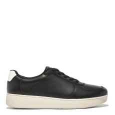 Black Rally Leather Panel Trainers