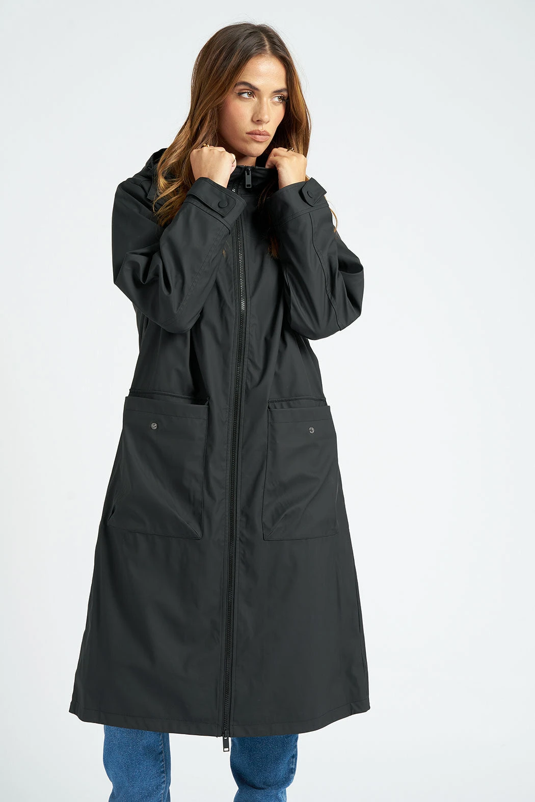 Black Rubberised Raincoat / 8