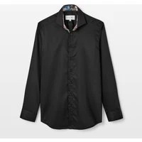 Black Sateen with Botanical Gardens Accents Shirt, L