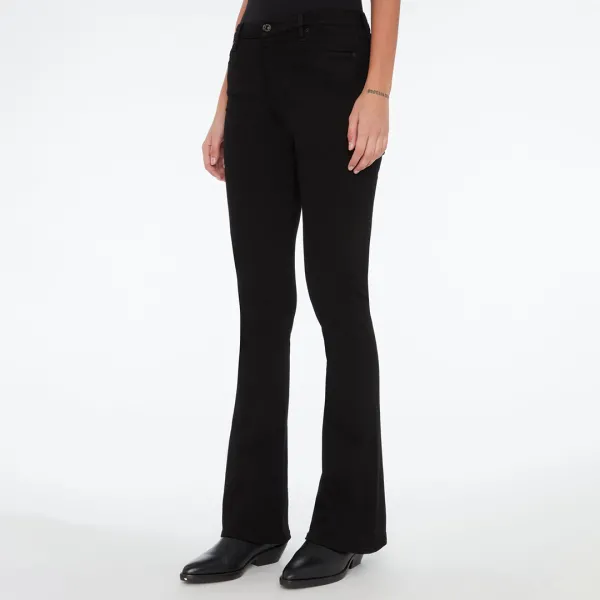 Black Slim Fit Bootcut Jeans - Black