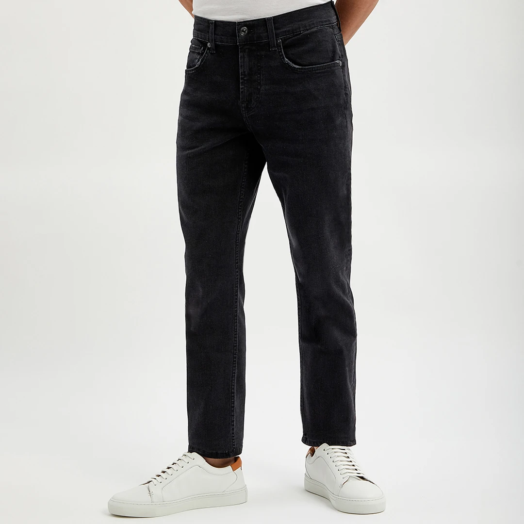 Black Slimmy Tapered Stretch Jeans