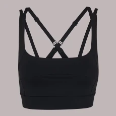 Black Square Neck Sports Bra