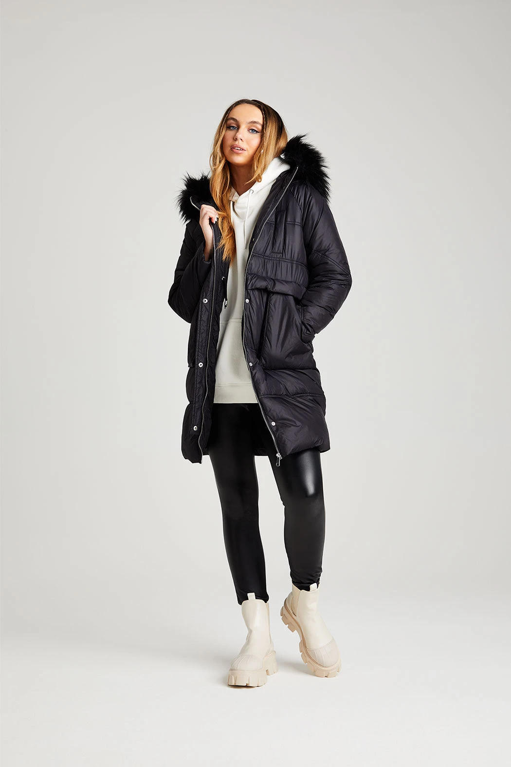 Black Stockholme Padded Puffer Jacket /