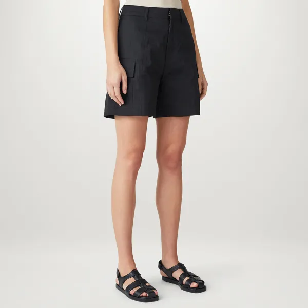 Black Stoke Utility Shorts - Black