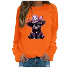 Black Sweatshirt Women Long Womens Christmas Sparkle Tops Grey Jumper Knitwear for Women UK Black Denim Jacket Womens Fur Lined Hoodie Ladies Red Cardigan Long Puffer Coat （Orange, S