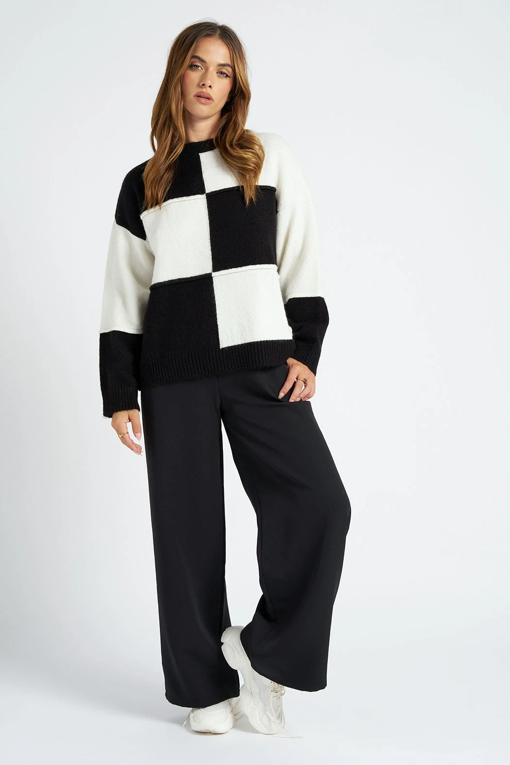 Black Tailored Wide Leg Trouser /