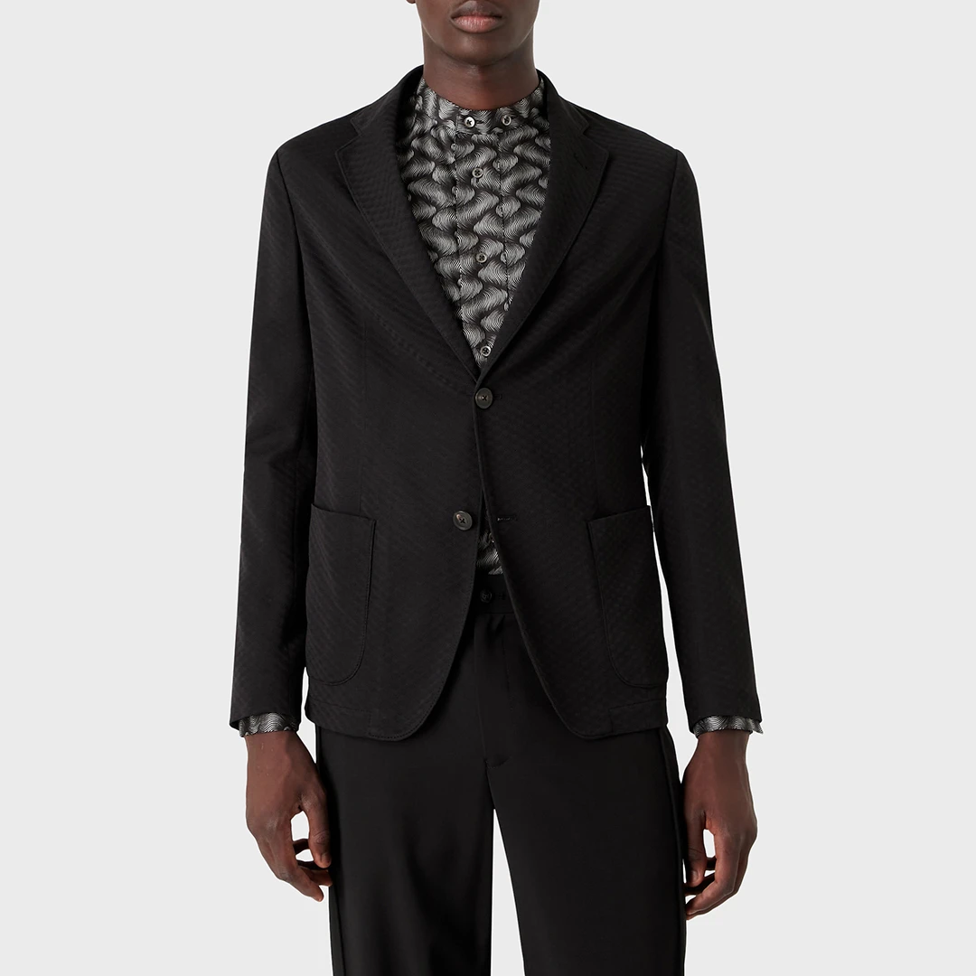 Black Textured Blazer