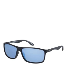 Black Thin Frame Blue Frame Sunglasses 63mm