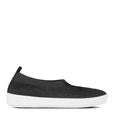 Black Uberknit Slip On Ballerina Shoes