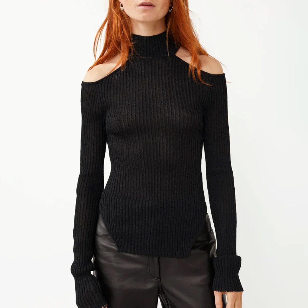 Black Uma Lurex Top