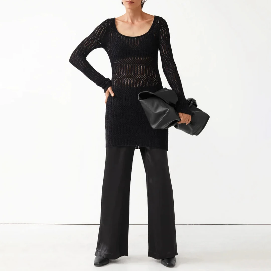 Black Una Crochet Dress