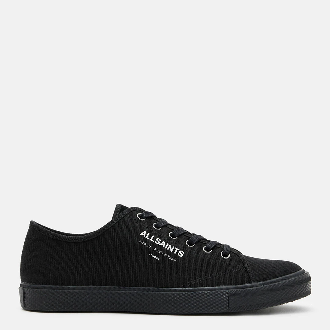 Black Underground Canvas Trainers