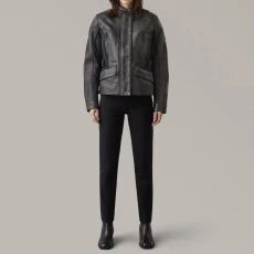 Black Westerly Motorcycle Leather Jacket