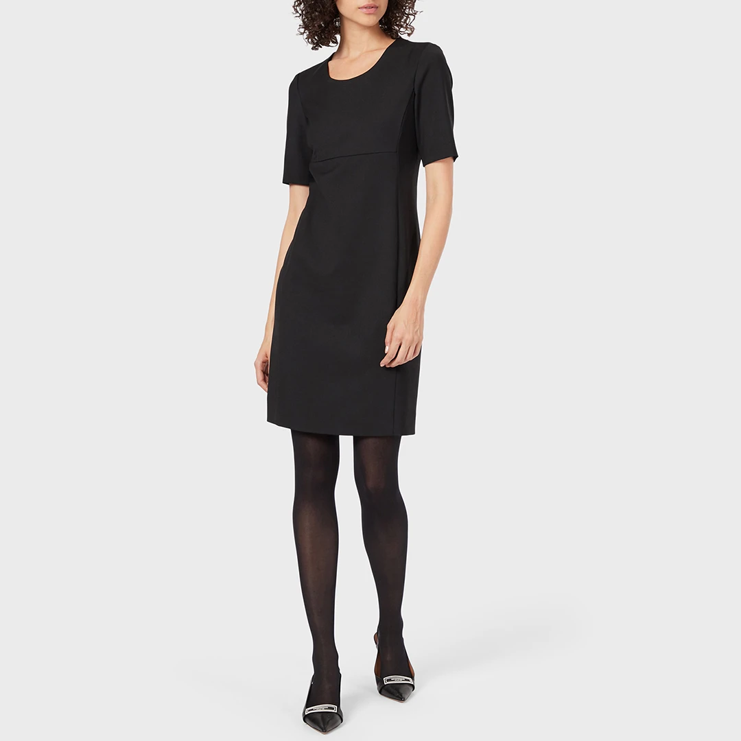 Black Wool Blend Dress