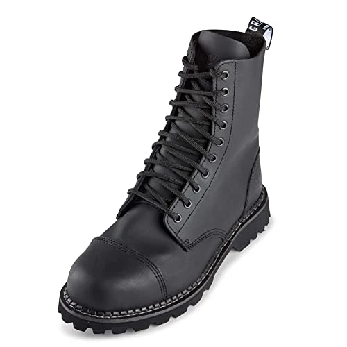 Black Work Safety 10 Hole Boots UK 10/EU 44