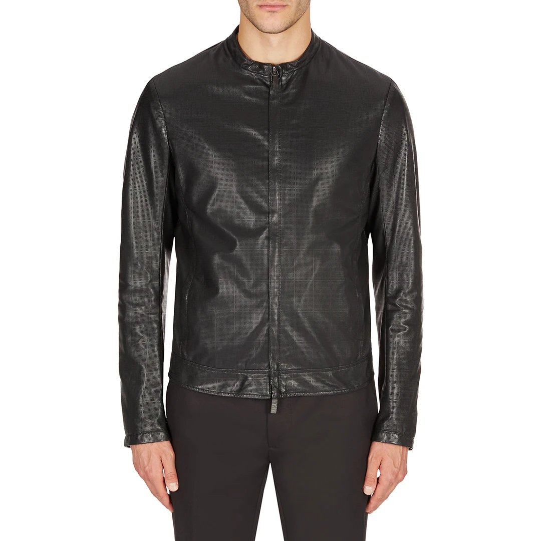 Black Zip Leather Jacket