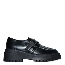 Black/Crystal Rita Chunky Loafer