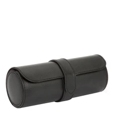 Black/Grey Heritage Vegan Leather Watch Roll