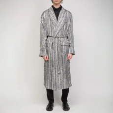 Black/Grey Print Dressing Gown ulti
