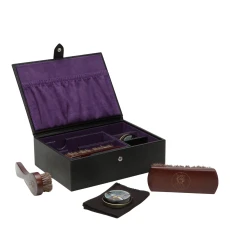 Black/Purple Blake Leather Shoe Shine Kit