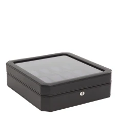 Black/Purple Windsor Vegan Leather Piece Watch Box