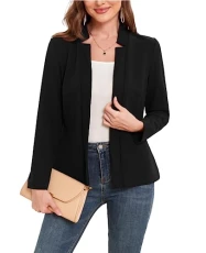 Blazers for Women Business Casual Open Front Long Sleeve Blazer Work Office Jackets Balzer with Pockets 2024 Black Blazers for Women Business Casual Open Front Long Sleeve Blazer Work Office Jackets Balzer with Pockets 2024 Black