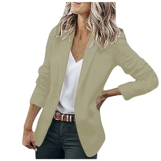 Blazers for Women UK Blazer and Shorts Set Women Ladies Suit Jackets Trouser Suits for Ladies Wedding Long Coat for Women Winter Jackets for Women UkWomen's Cardigans(Khaki,XXL)