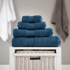 Bliss Pair of Hand Towels Petrol - Blue