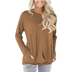 Blouse Women Long Sleeve Casual O Neck Plain Colour Jumpers Soft Skin-Friendly Loose T Shirts Gym Home Workout Yoga Stretchy Tops Bottoming Shirts for Autumn and Winter Casual Pullovers Khaki Blouse Women Long Sleeve Casual O Neck Plain Colour Jumpers Soft Skin-Friendly Loose T Shirts Gym Home Workout Yoga Stretchy Tops Bottoming Shirts for Autumn and Winter Casual Pullovers Khaki