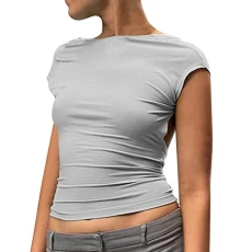 Blouses for Women UK Elegant Talk to Me Goose T Shirt Womens Funny Sunglasses Graphic Print Vest Tops Sleeveless Tank Tops Tees Short Sleeve Tunic Tops for Women UK T-Shirts (Grey, XS)