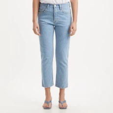 Blue 501&reg; Cropped Stretch Jeans