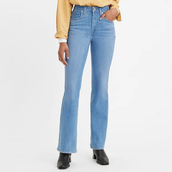 Blue 725 High Rise Bootcut Stretch Jeans - Blue