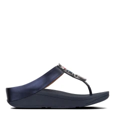 Blue Fino Bejewelled Toe Post Sandals