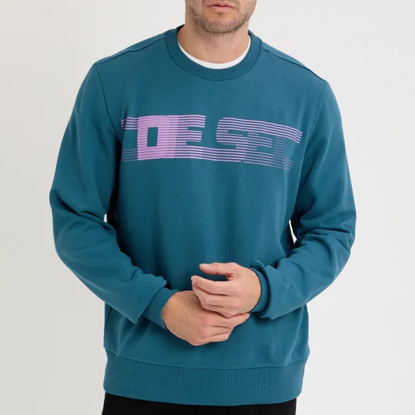 Blue Ginn-E3 Stretch Cotton Sweatshirt - Blue