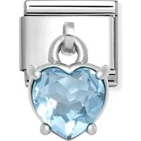 Blue Heart Crystal Charm