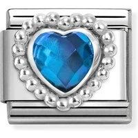 Blue Heart Dots Charm