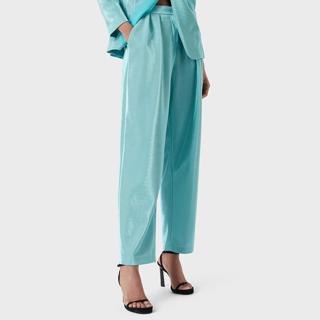 Blue High Waisted Trousers